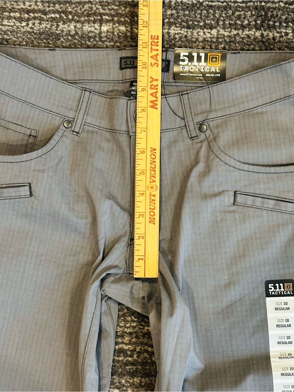 5.11 Tactical Women’s Cirrus Pants Size 10 Regular Gray Ripstop Straight Leg New - Picture 13 of 16